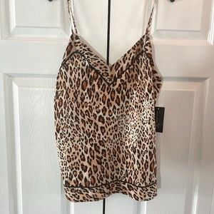 INC Cheetah Print Camisole Pajama Tank Top